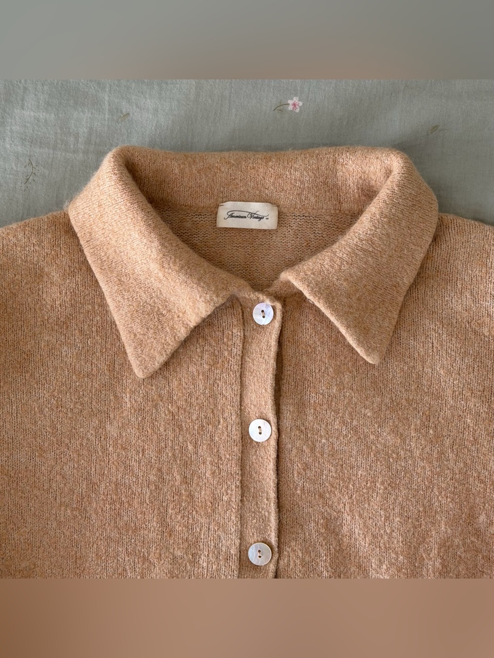 American Vintage Baby Alpaca Blend Cardigan – Camel | XS/S